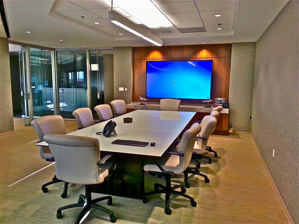 boardroom with advanced video systems